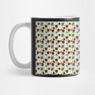 Flowers and Red Ladybugs Mug